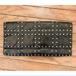 Michael Kors leather studded clutch